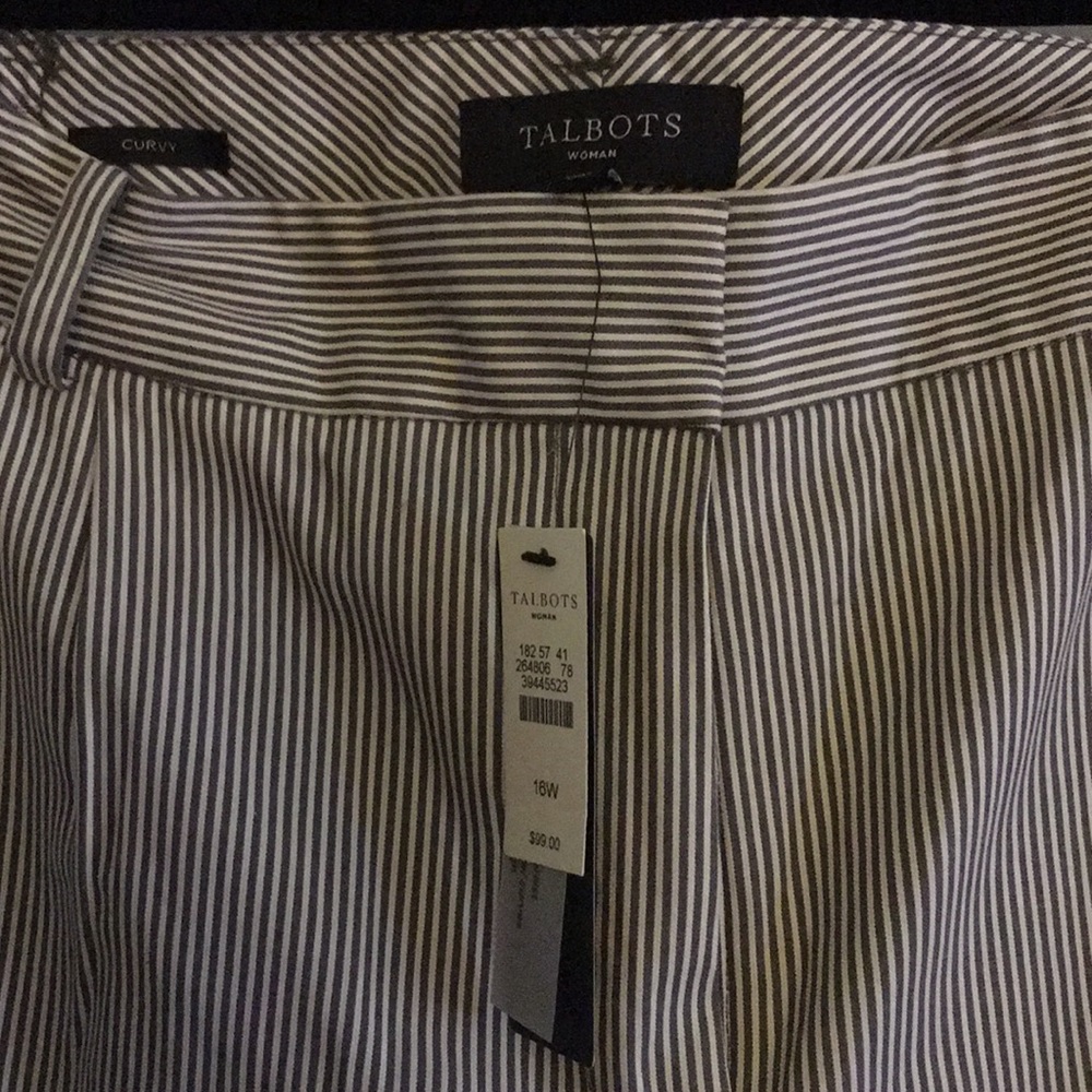Talbot’s charcoal pinstripe pant, NWT